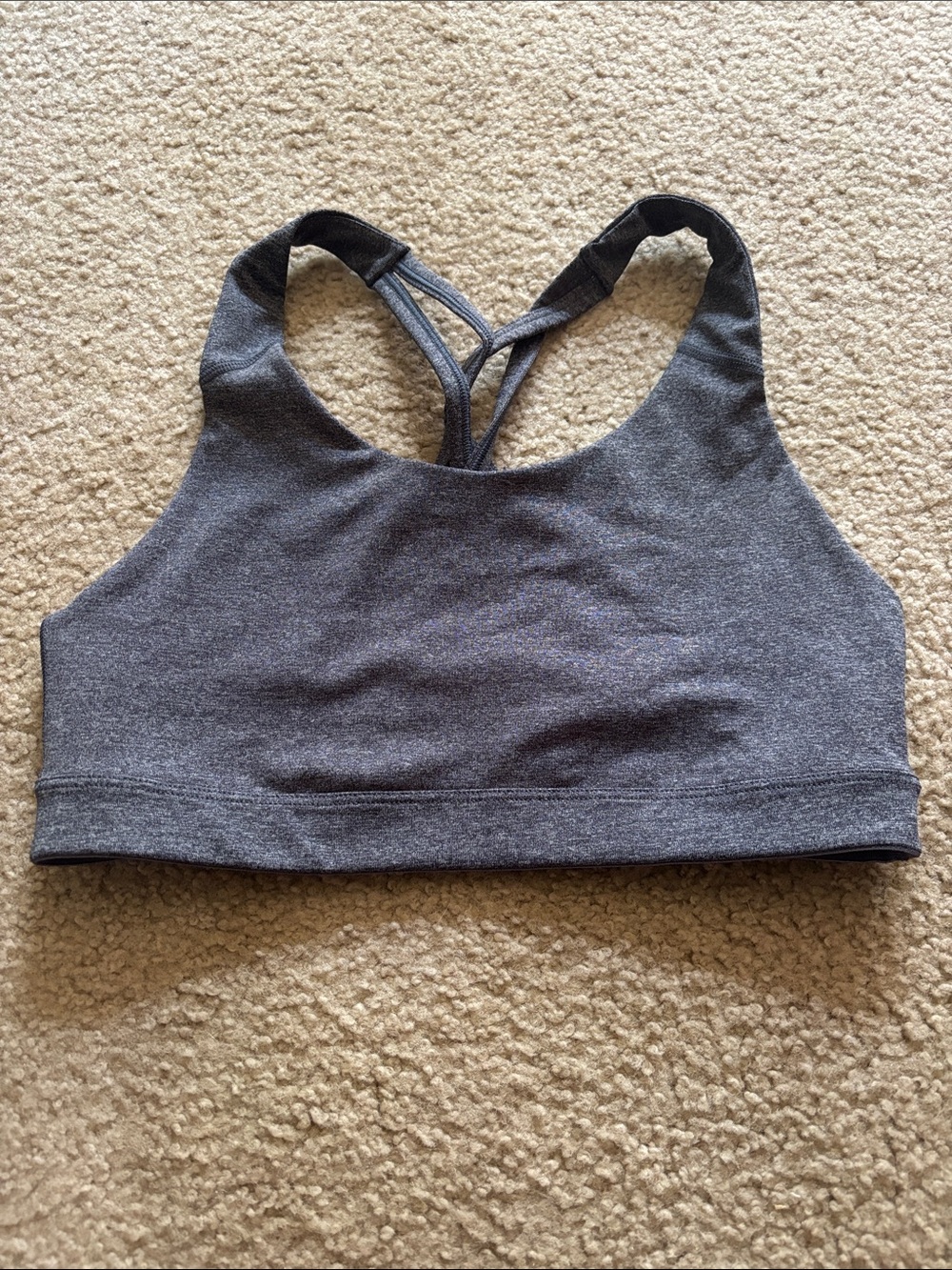 Women’s Grey Heather Racerback Sports Bra